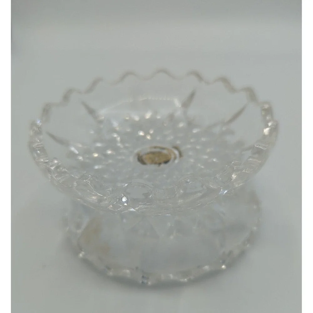 Zajecar 24% Lead Crystal Trinket Box Round Covered Dish 3.5